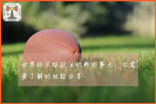 世界杯买球投注的那些事儿，你需要了解的经验分享
